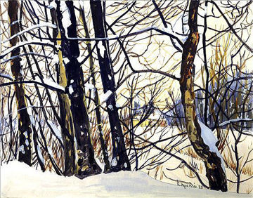 Paysage Baie St-Paul (gouache)