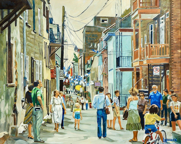 Titre Jour de Saint-Jean, Québec 24 X 30, 1986